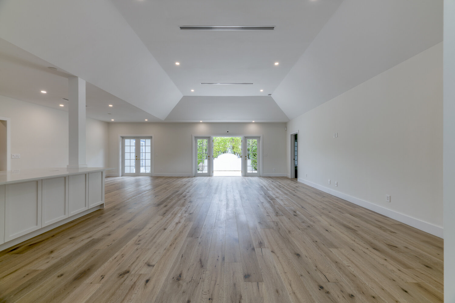 Living room and dining area, empty
