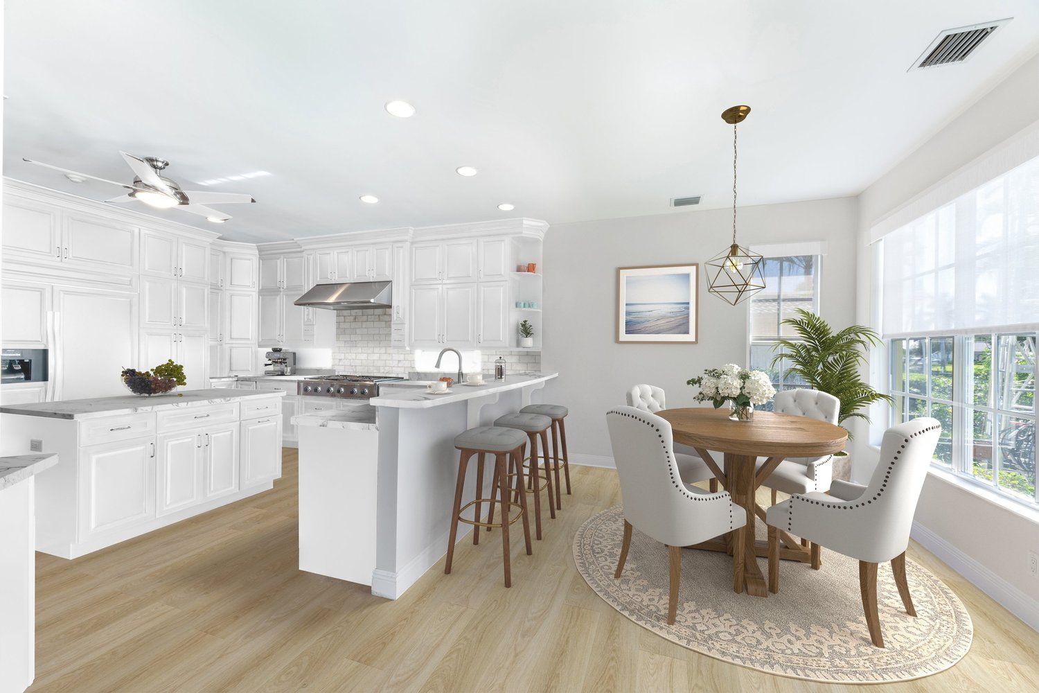 Kitchen and dining room, redesigned